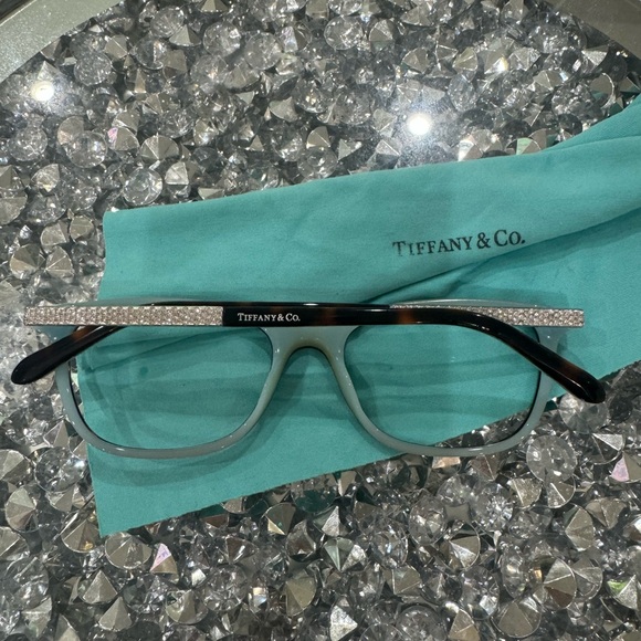 Tiffany TF2215B eyeglasses Havana on Tiffany blue - Picture 3 of 7
